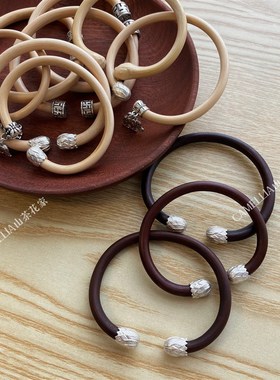 天然鸡血藤金刚藤手镯小众设计国风新中式民族风复古藏式木质手饰