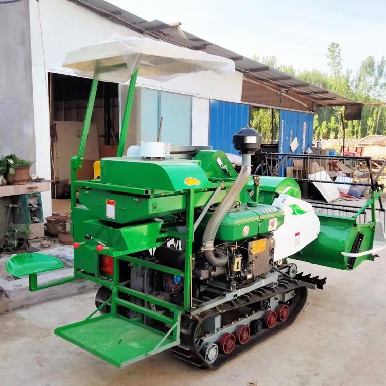 25马力乘坐式水稻收割机4LZ-1.0小麦水稻喂入式脱粒机履带式稻谷