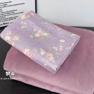 A类母婴级纯棉双层纱枕套加厚保暖宝宝绒牛奶绒床单床笠冬季新品