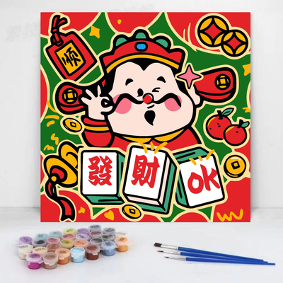 数字油画diy手工填色卡通系列儿童益智玩具手绘L