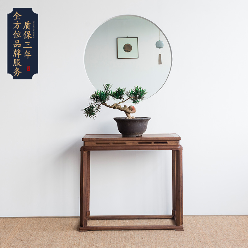 玄关桌新中式条案玄关小条案窄桌靠墙走廊边桌实木条几玄关台案几