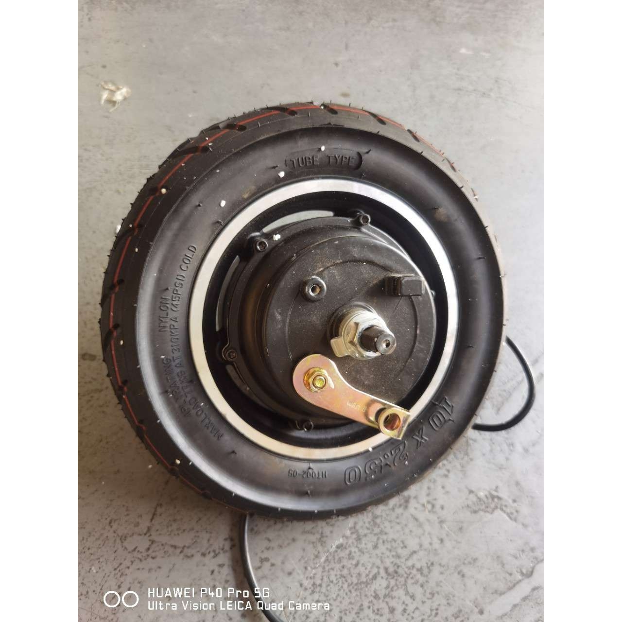 10寸电动滑板车电动三轮车电机马达轮毂无刷电机鼓刹带胎36v