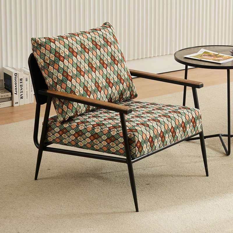 单人沙发铁艺椅子阳台复古猫爪皮意式极简卧室布艺懒人咖啡厅桌椅,3C数码配件,其它配件,淘宝优惠券,粉丝福利购,淘宝优惠卷