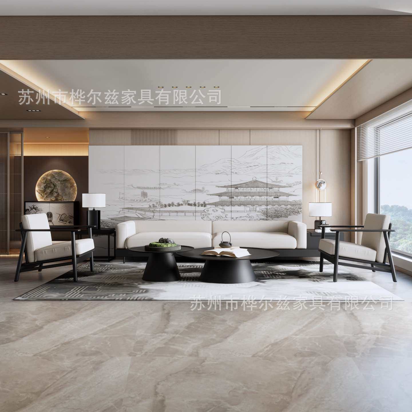 新中式实木沙发组合轻奢现代中式沙发客厅酒店民宿样板房高端家具,3C数码配件,其它配件,淘宝优惠券,粉丝福利购,淘宝优惠卷