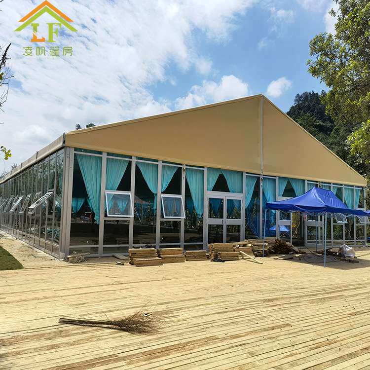 篷房厂家热销户外人字形篷房 婚庆活动铝合金篷房 餐厅接待篷房