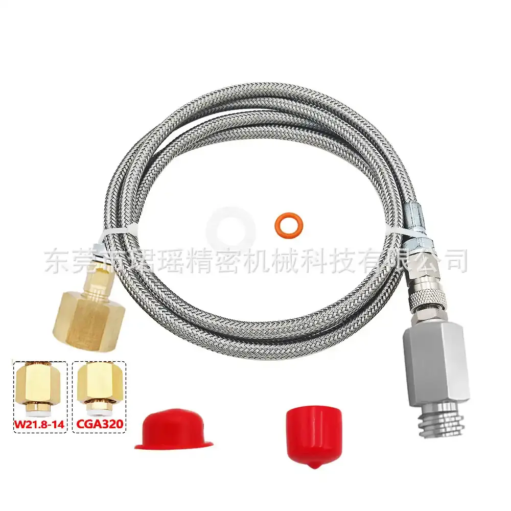 SodaStream苏打水机气泡水机充气钢编管二氧化碳过气管接头