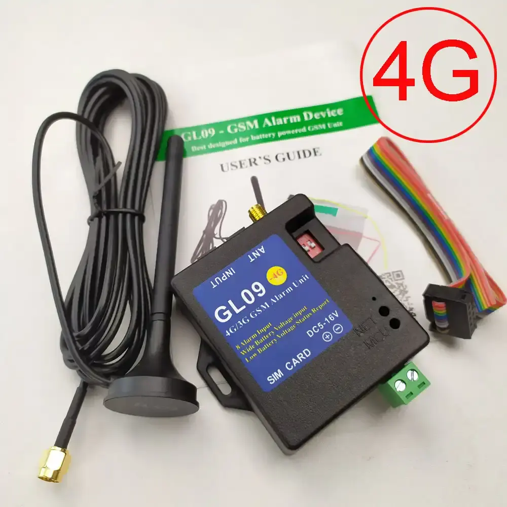 4G版GL09低待机功耗适合电池供电应用的8路的GSM报警器模块
