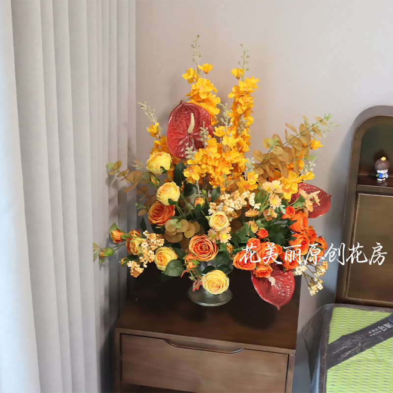 前台桌花商场店铺装饰摆放仿真花