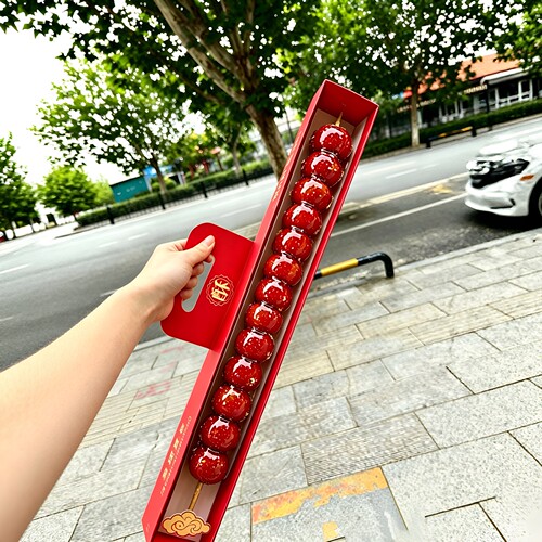 【现货】超长糖葫芦包装盒60cm1米长商用开窗食品包装盒网红爆款