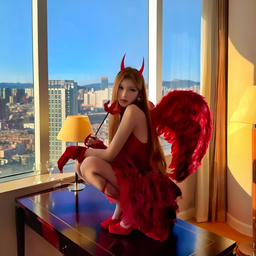 万圣节红色恶魔天使翅膀拍照道具