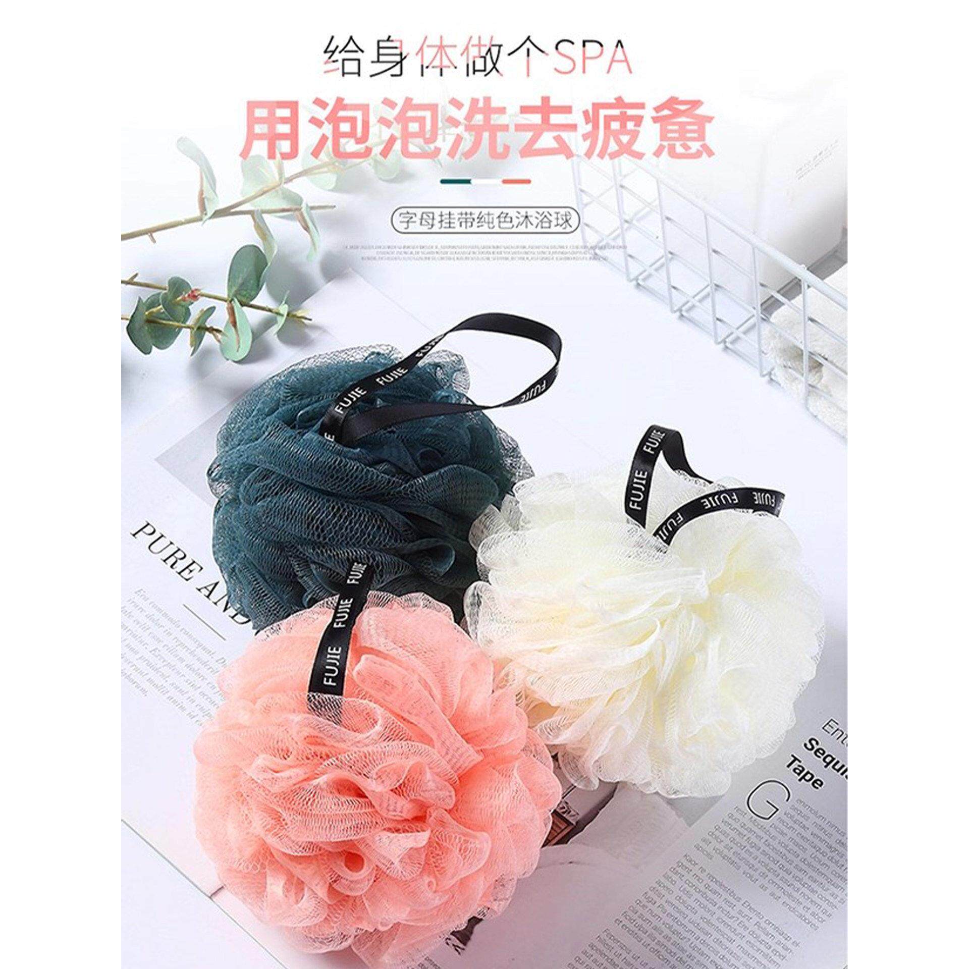 超柔软可爱高档大号洗澡沐浴球不散浴花球搓澡起泡洗浴用女洗澡巾