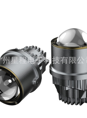 2025新款大功率45W迷你LED透镜雾灯摩托车汽车白色三色光S3