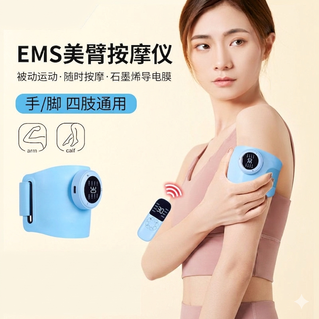 智能美臂仪EMS瘦手臂护腕手部训练四肢塑形放松肌肉温热敷按摩仪