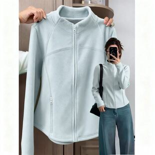 羽绒服内搭加绒厚 摇粒绒外套修身 冲锋衣抓绒内胆女2025新款 秋冬季