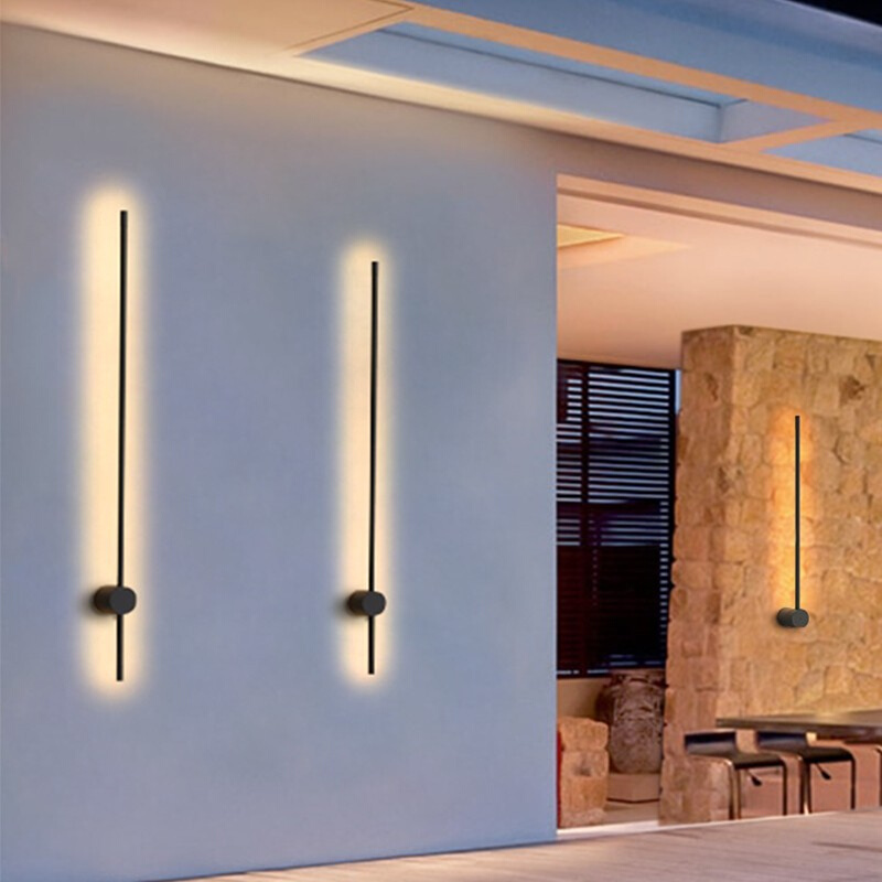 简约现代户外防水极简风设计线条壁灯酒店别墅庭院大门电视墙灯具