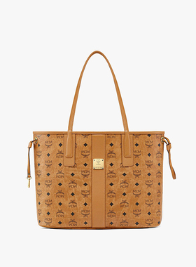 MCM专柜款 Liz经典Visetos涂层帆布拼皮革子母单肩手提包