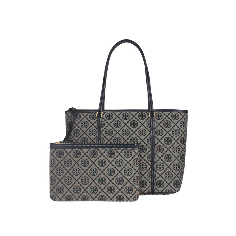 Tory Burch/汤丽柏琦专柜款 T monogram 女士单肩手提托特包