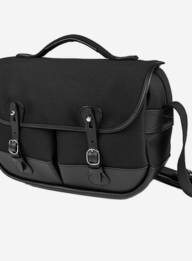 Billingham/白金汉包Mini Eventer斜挎包单肩包原装真皮黑色尼龙黑色边节日礼物生日送礼英国进口纯手工制作