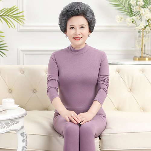 中老年德绒保暖内衣发热女士
