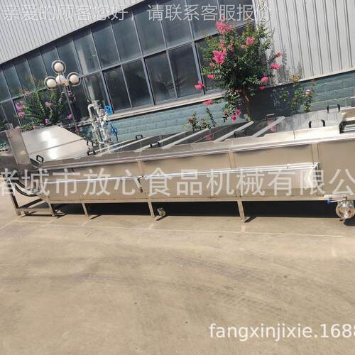 全自动蔬菜青XDP漂烫蒸煮格豆角菜油菜山野菠菜玉米杀蒸漂烫流水