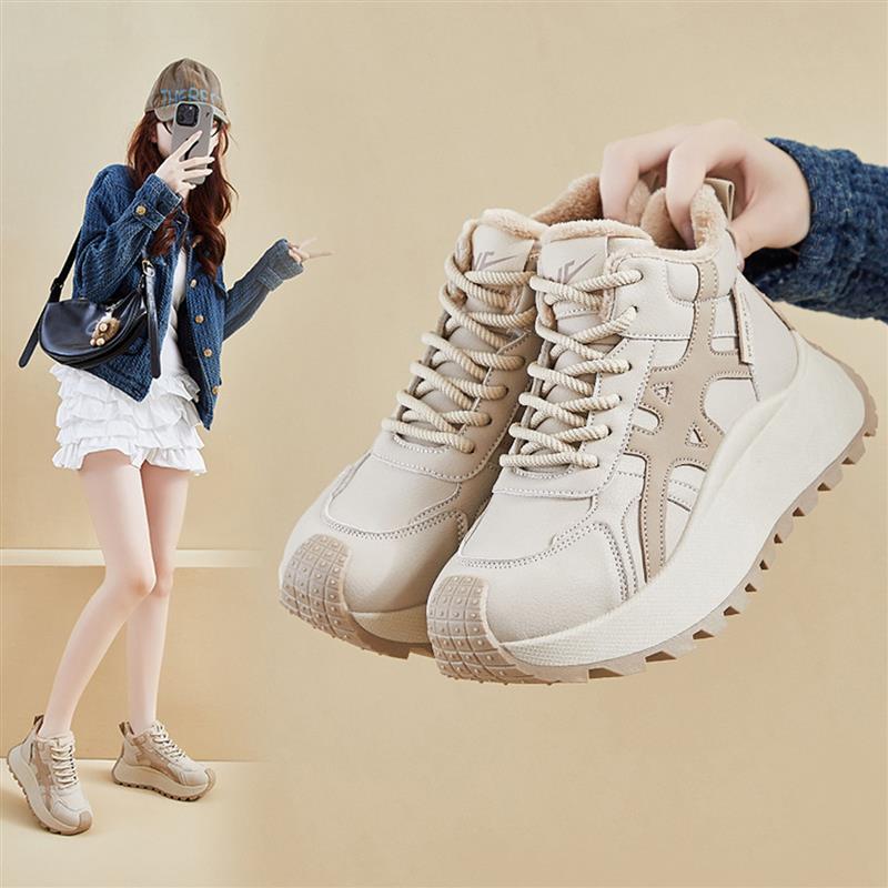 福建晋江品牌女鞋2025秋冬季新款女士帕拉鞋加绒老爹鞋运动休闲鞋