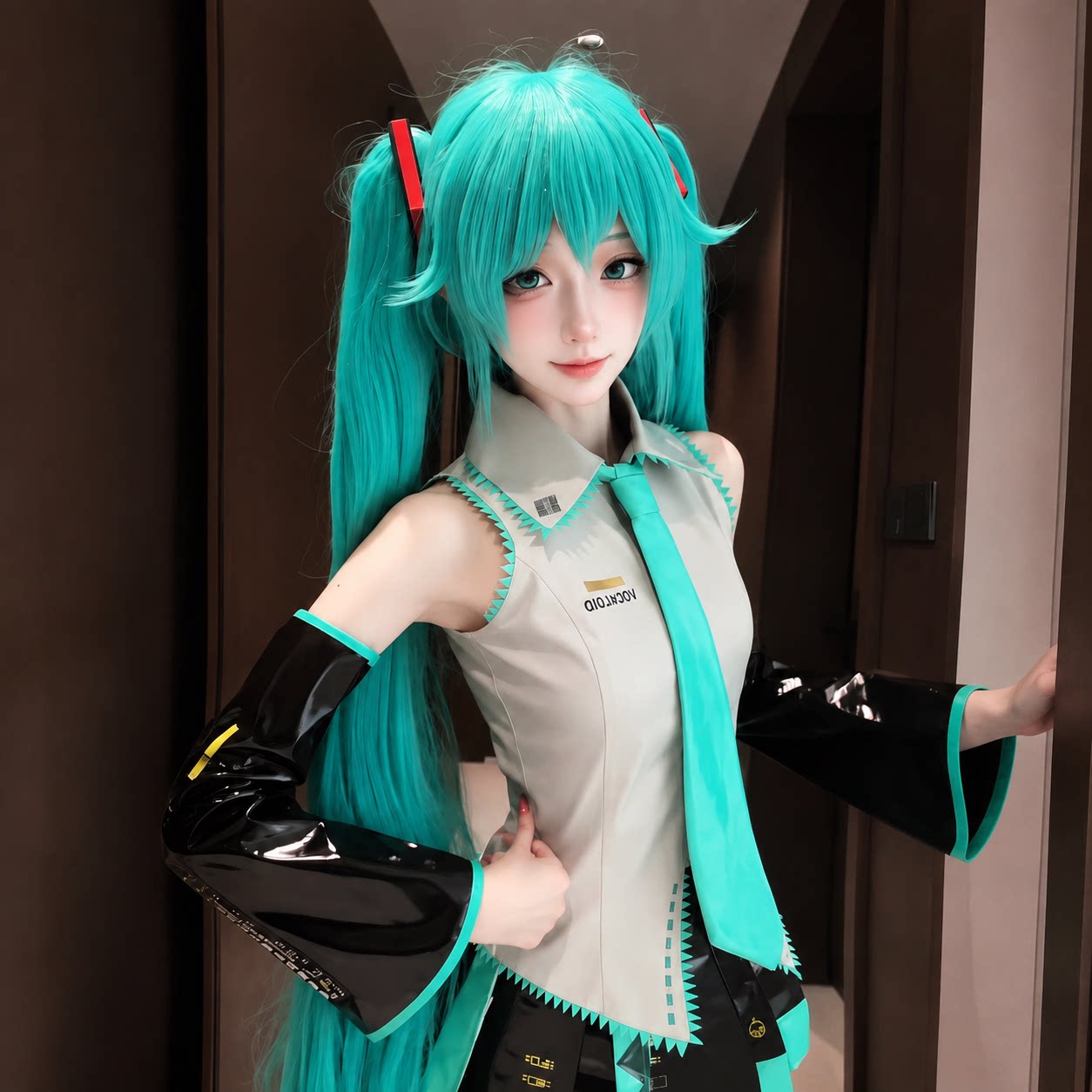 初音未来COS服Miku公式服经典款二次元动漫漫展角色扮演服装套装图片