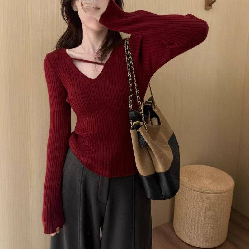 2026冬季新款女装韩系氛围感穿搭针织衫超好看慵懒风显瘦百搭毛衣
