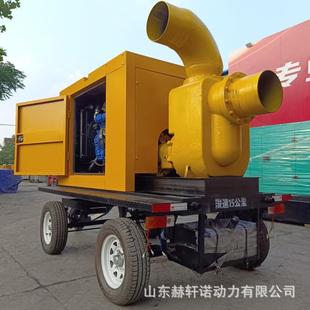 应急抢险柴油机污水泵自行走防汛排涝泵车 300立方水泵车移动式