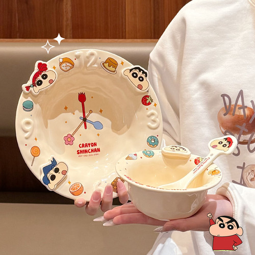 蜡笔小新陶瓷碗可爱新款餐具套装