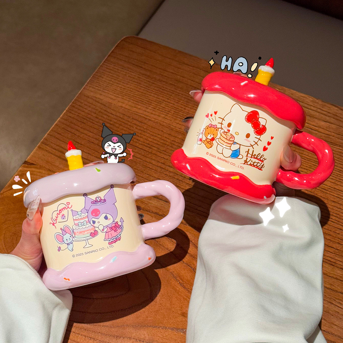 三丽鸥陶瓷马克杯HelloKitty水杯图片