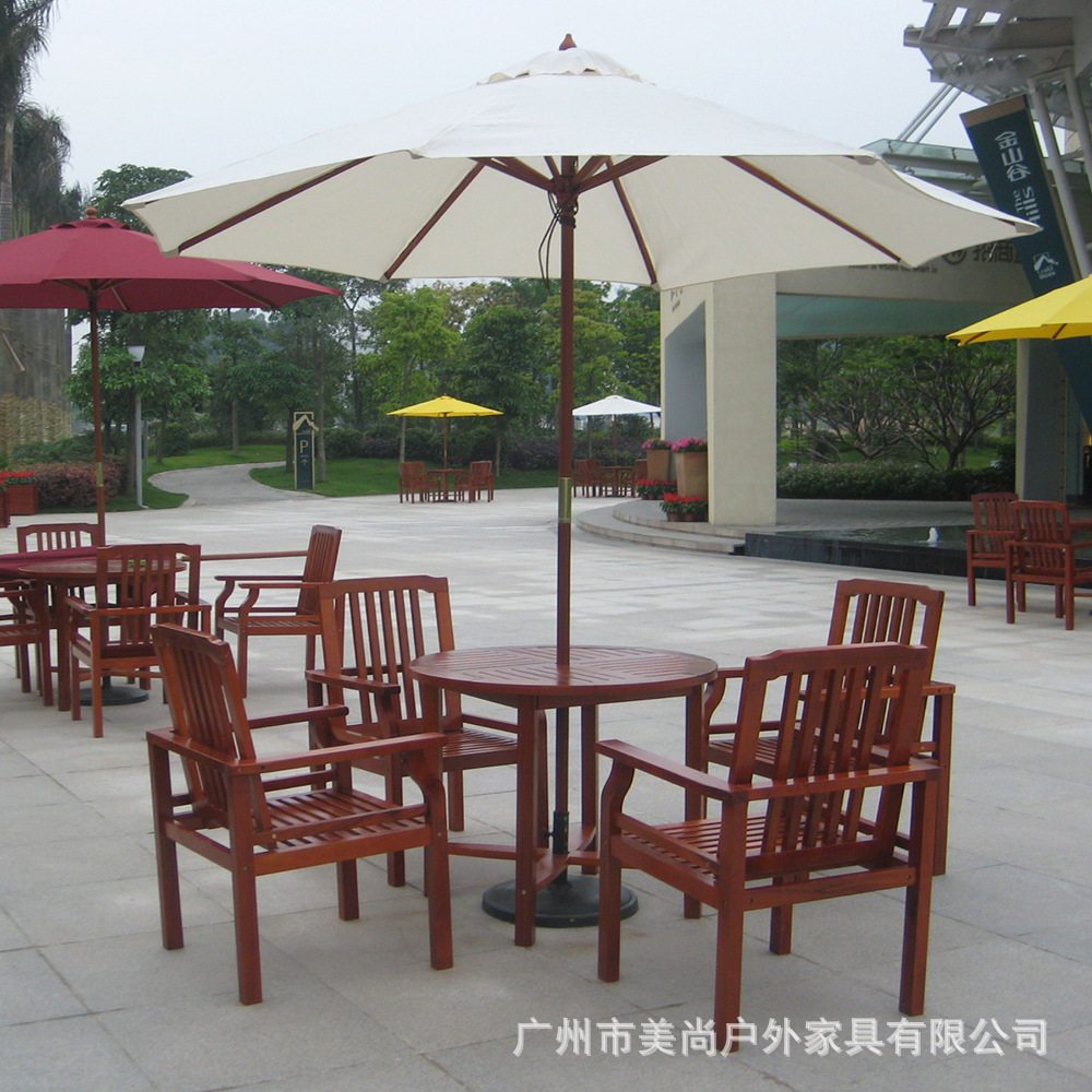 厂家户外木质餐桌椅组合酒店阳台庭院餐厅露台休闲家具