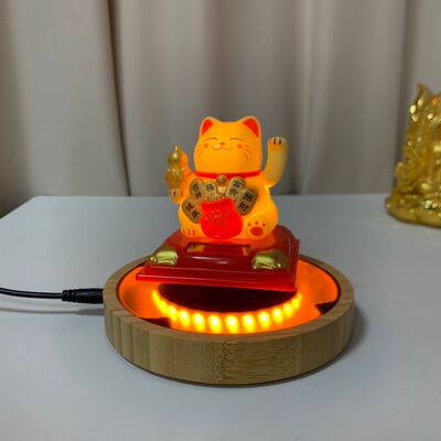 磁悬浮招财猫新店开张朋友送礼财源滚滚桌面摆件发光旋转商务送礼