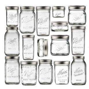 水果罐密封梅森罐方圆鱼子酱玻璃瓶头瓶带盖牛奶杯Mason Jars