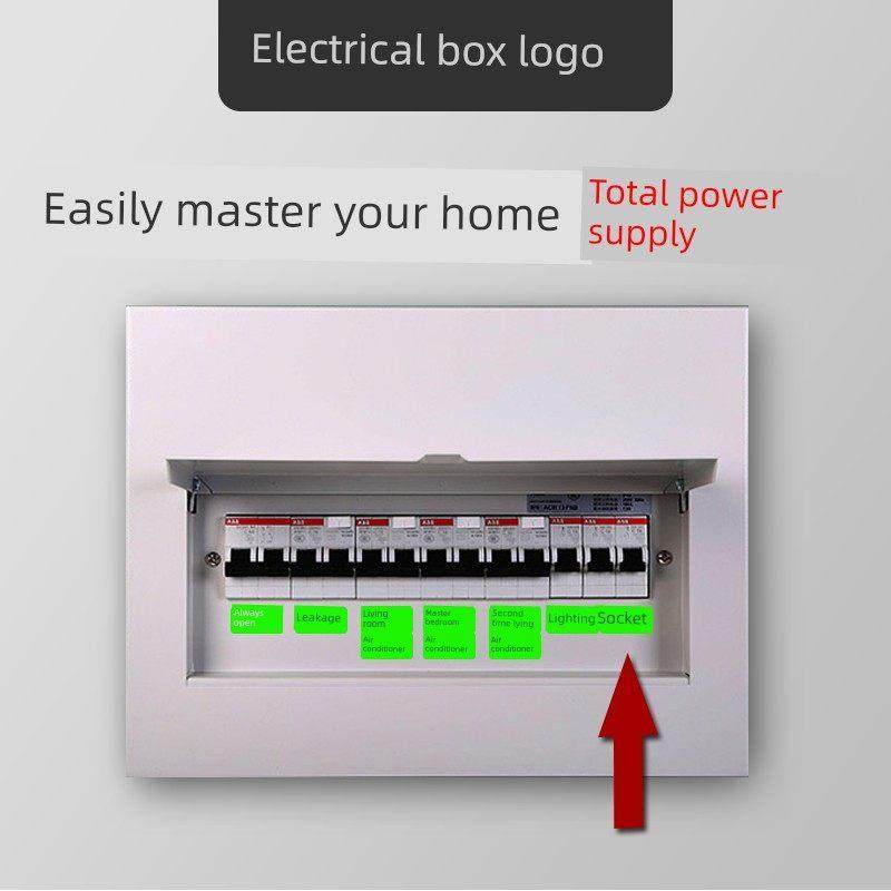 配电箱开关标识贴电表箱开关贴纸夜光装饰墙贴总闸空气开关灯标签
