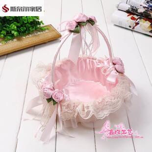 花童撒花蓝婚礼手提篮子花瓣结婚伴娘道具婚庆道具儿童跳舞撒糖篮