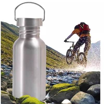 316美式大口不锈钢水杯单层加厚水壶运动骑行工地全钢不保温杯子