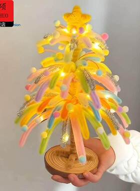 新年装饰2026年马年手工diy烟火小夜灯扭扭自制材料摆件发光氛围