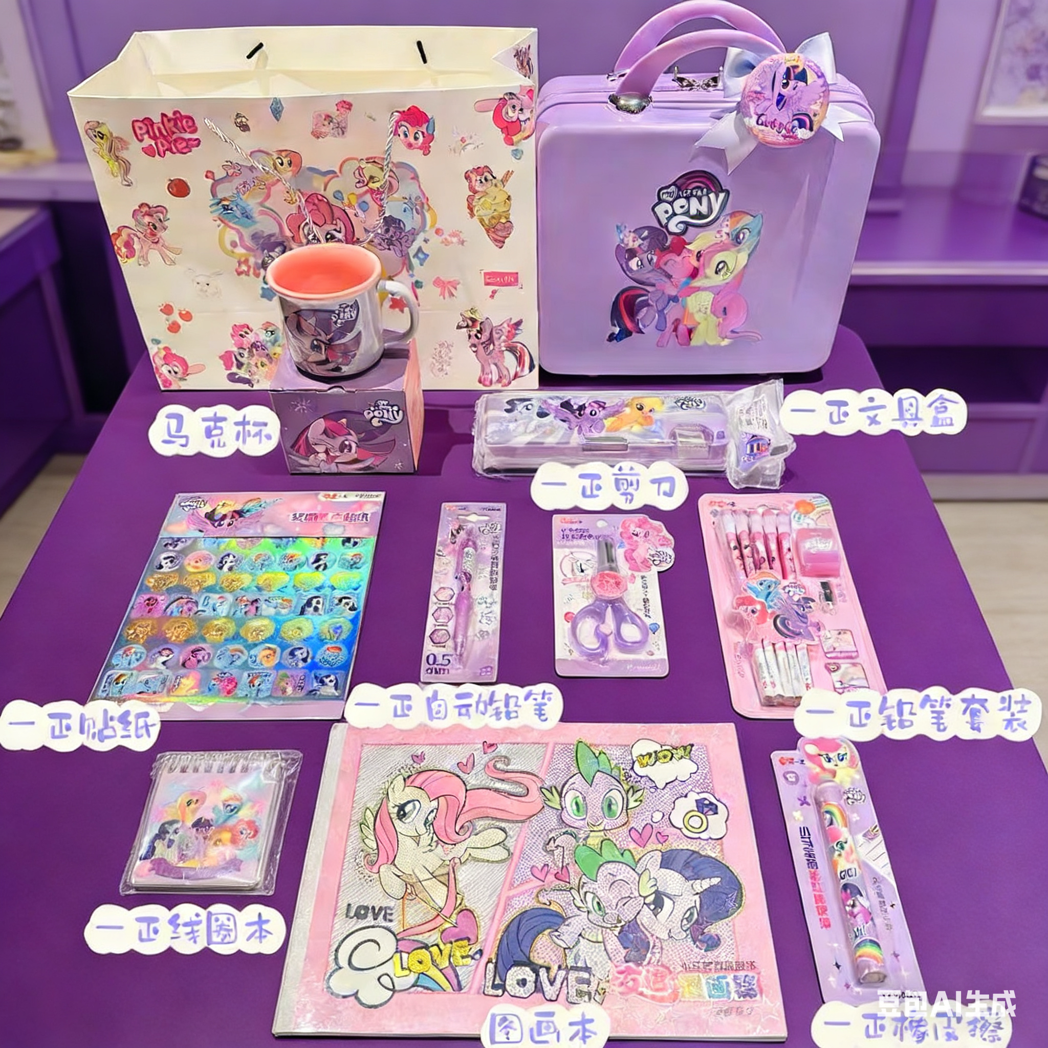 小马紫月柔柔碧琪儿童生日伴手礼十岁生日儿童节礼品开学礼品