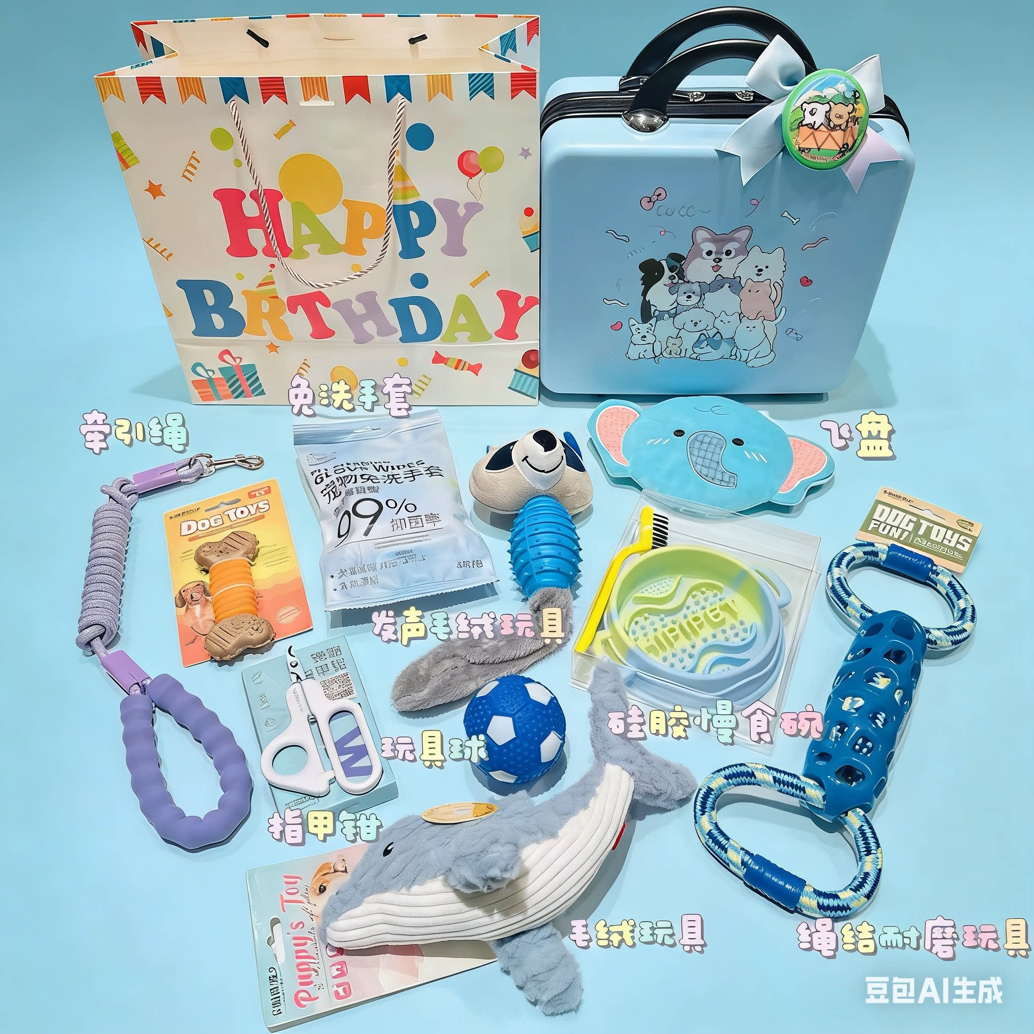 宠物十岁生日礼品宠物周岁伴手礼宠物猫猫狗狗生日伴手礼新年礼品