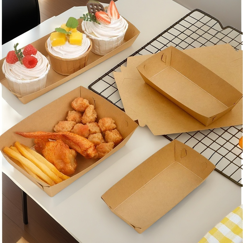 一次性牛皮纸船盒打包盒油纸盒油炸烧烤薯条年糕小吃淋膜敞口托,厨房/烹饪用具,点心包装盒/包装袋,淘宝优惠券,粉丝福利购,淘宝优惠卷