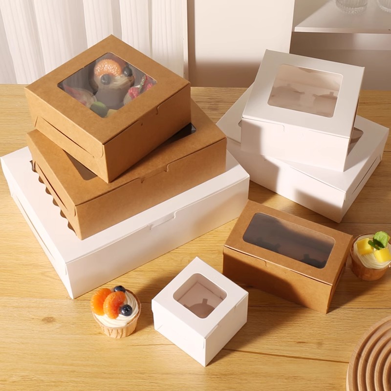 马芬杯蛋糕盒纸杯西点开窗包装盒