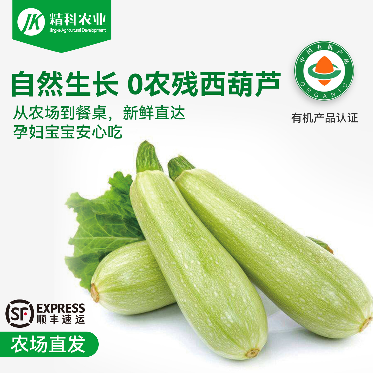 精科有机西葫芦新鲜皮薄嫩皮蔬菜当季水果西葫芦自然熟精选小瓜