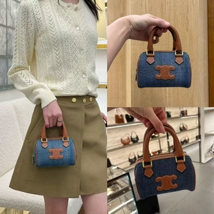 法国免税 凯旋门牛仔丹宁波士顿手提包女斜挎包 СЕLINЕ2025新款