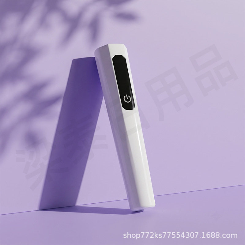美甲一字灯速干小型手持美甲灯带支架聚光液晶指甲烤灯速干灯