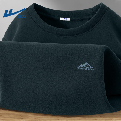 回力圆领男款德绒打底衫冬装