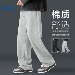 回力灰色运动裤男款春秋款时尚青少年直筒卫裤学生2026新款长裤男