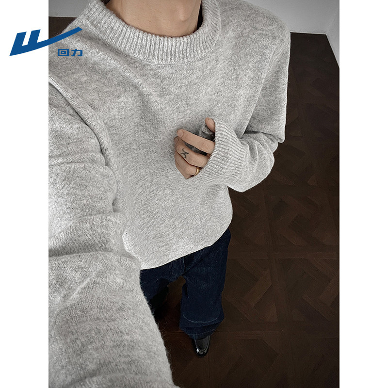 回力绵羊毛衣男士内搭冬装青少年学生针织打底衫冬季2025新款男装
