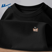 纯棉长袖 回力春季 男士 t恤帅气ootd潮流上衣简约印花青少年衣服男