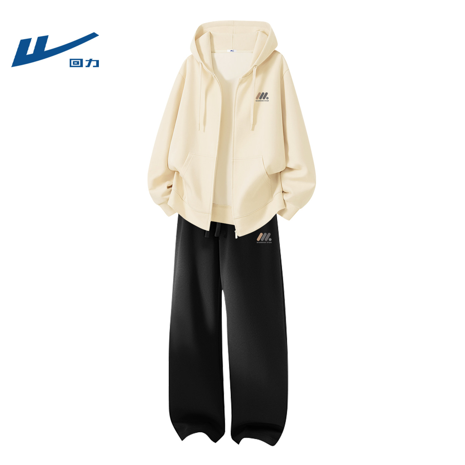 回力春季卫衣开衫套装男款休闲运动青少年春装衣服一整套时尚穿搭