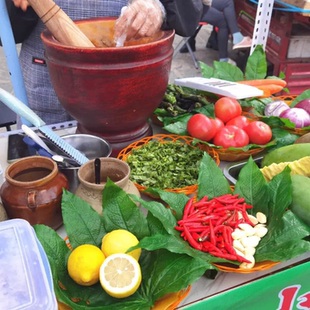 傣味舂桶西双版纳凉拌舂桶舂钵泰国实木傣味冲鸡脚对窝打碎机